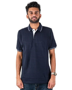 Cotton Pole Tipping Navy Blue