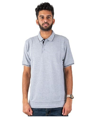 Cotton Pole Tipping Grey Melange