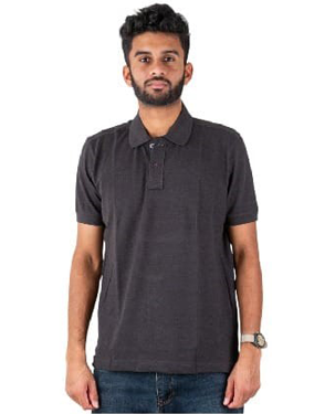 Cotton Polyester Charcoal Melange